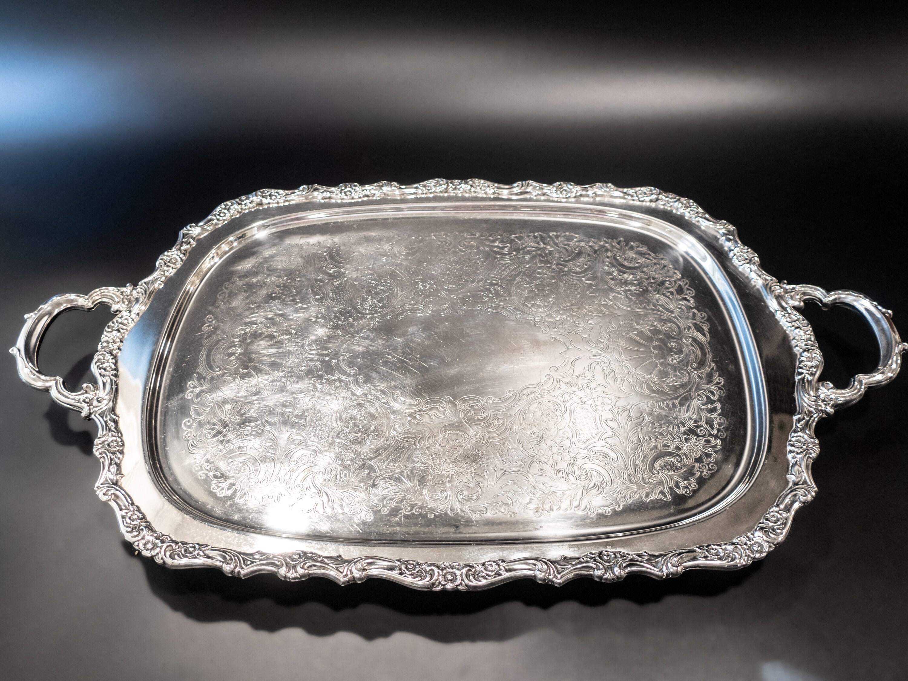 Vintage Silverplate Serving Tray Countess By Webster Wilcox