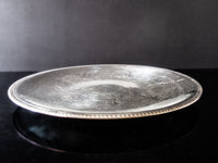 Vintage XL Round Silver Plate Serving Tray 18" Sheridan Serving Trays
