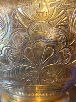 Vintage Brass Standing Champagne Bucket Ice Bucket Stand Urn Hollywood Regency