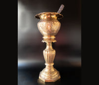 Vintage Brass Standing Champagne Bucket Ice Bucket Stand Urn Hollywood Regency