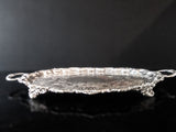 Antique Silver Plate Serving Tray Ornate Chippendale Rim Serving Trays