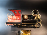 Vintage Train Engine Decanter Shot Glasses With Music Box