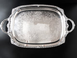 Vintage Silverplate Serving Tray Heritage Rogers Bros 9490 Serving Trays