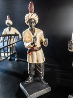 Vintage Set Blackamoor Sculpture Statues Bookends Basket Statues