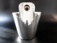 Hand Finished Silverplate Ice Bucket Champagne Chiller Hammered Italy ice bucket