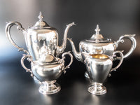 Vintage Silverplate Tea Set Coffee Service By Wallace V9655 Coffee & Tea Sets