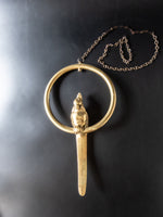 Vintage Brass Parrot On Hanging Perch Ring Statues