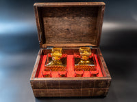Vintage Tantalus Stacked Books Hidden Bar Decanter Set Cocktail & Barware Tool Sets