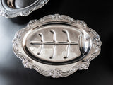 Vintage Silverplate Meat Tray And Veg Bowls Chantilly By Gorham Set Of 3 Serving Platters