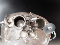 Vintage Silver Plate Coffee Tea Service Set Cosmopolitan BY Wallace Coffee & Tea Sets