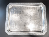 Antique Silver Plate Serving Tray Aesthetic Design George Eakins Trays