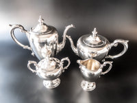Vintage Silverplate Tea Set Coffee Service By Wallace V9655 Coffee & Tea Sets