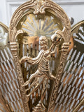 XL Vintage Brass Fireplace Screen Fireplace Fan Fireplace Screens