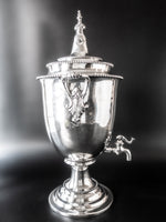 Large Antique Silver Plate Coffee Urn Insulated Dispenser Tea Urn Reed And Barton Tea Cups & Sets