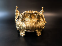 Large Brass Jardiniere Figural Cherubs French Beaux Arts Vases