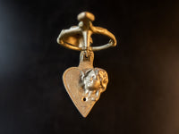 Brass Door Knocker Kissing Couple Man Woman Art Nouveau Victorian Hollywood Regency Home Decor
