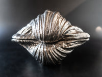 Large Castilian Imports Silver Shell Porcelain Oyster Shell Sea Shell Decorative Bowls