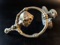 Brass Door Knocker Kissing Couple Man Woman Art Nouveau Victorian Hollywood Regency Home Decor