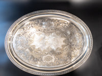 Antique XL Silver Plate Serving Tray Circa 1870 Trays & Platters
