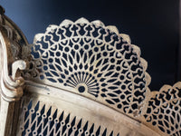 Antique French Gilt Bronze Fireplace Screen Fan Figural Napoleon III Era Fireplace Screens