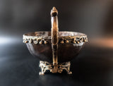 Vintage Bronze Covered Bowl Handcrafted Centerpiece Mantel Decor Ice Buckets