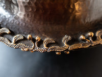 Vintage Bronze Covered Bowl Handcrafted Centerpiece Mantel Decor Ice Buckets