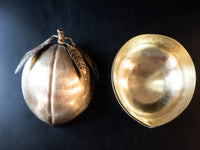 Vintage Brass Peach Lidded Trinket Box Decorative Trays