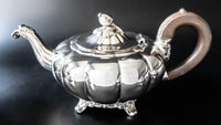 Vintage Silver Plate Tea Coffee Set Melon Community With Dust Covers Coffee & Tea Sets