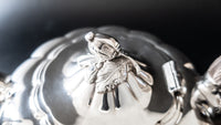 Vintage Silver Plate Tea Coffee Set Melon Community With Dust Covers Coffee & Tea Sets