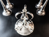 Vintage Silver Plate Epergne Vase Trumpet Style With Scrolls Vases