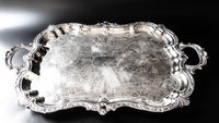 Vintage Silver Plate Footed Serving Tray Birmingham Silver Co BIM18 Trays & Platters