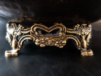 Vintage Bronze Covered Bowl Handcrafted Centerpiece Mantel Decor Ice Buckets