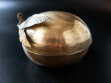 Vintage Brass Peach Lidded Trinket Box Decorative Trays