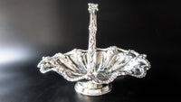 Antique Silver Plate Bride Basket With Applied Detailing Decorative Trays