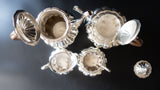 Vintage Silver Plate Tea Coffee Set Melon Community With Dust Covers Coffee & Tea Sets