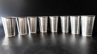 Vintage Pewter Mint Julep Style Cups Tumblers Set Of 8 Kitchen & Dining
