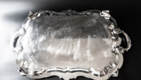 Vintage Silver Plate Footed Serving Tray Birmingham Silver Co BIM18 Trays & Platters