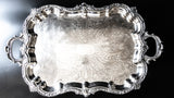 Vintage Silver Plate Footed Serving Tray Birmingham Silver Co BIM18 Trays & Platters