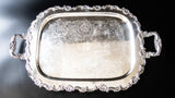 Antique Silver Plate Serving Tray Sheffield Reproduction Henry Birks And Sons Trays
