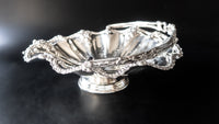 Antique Silver Plate Bride Basket With Applied Detailing Decorative Trays