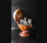Vintage Tantalus Globe Hidden Bar Table Top Bar 16th Century Map Italian Barware
