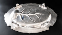 Vintage Silver Plate King Francis Footed Meat Platter With Well Reed And Barton Trays