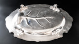Vintage Silver Plate King Francis Footed Meat Platter With Well Reed And Barton Trays