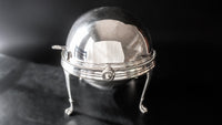 Antique Silverplate Oval Roll Top Vegetable Bowl Henry Wilkinson Bowls