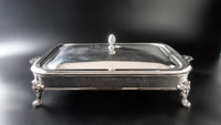 Reed And Barton Silver Plate Covered Dish With Glass Casserole 4 Quart Dining & Serving