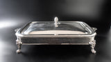 Reed And Barton Silver Plate Covered Dish With Glass Casserole 4 Quart Dining & Serving