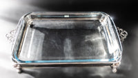 Reed And Barton Silver Plate Covered Dish With Glass Casserole 4 Quart Dining & Serving