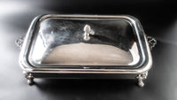 Reed And Barton Silver Plate Covered Dish With Glass Casserole 4 Quart Dining & Serving