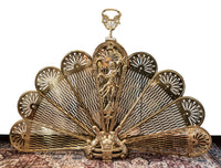 XL Vintage Brass Fireplace Screen Fireplace Fan Fireplace Screens