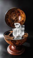 Vintage Tantalus Globe Hidden Bar Table Top Bar 16th Century Map Italian Barware